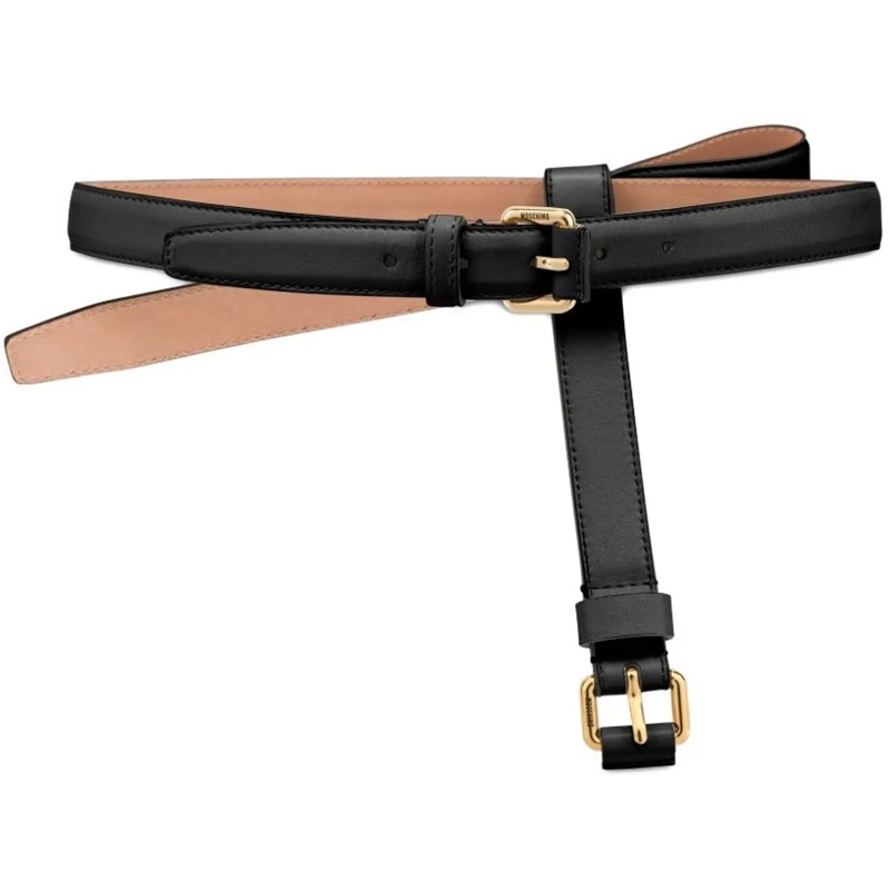 Moschino Ceinture en cuir Belts Black schwarz