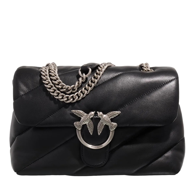 Pinko Crossbody Bag Love Puff Classic Cl Nero-Old Silver