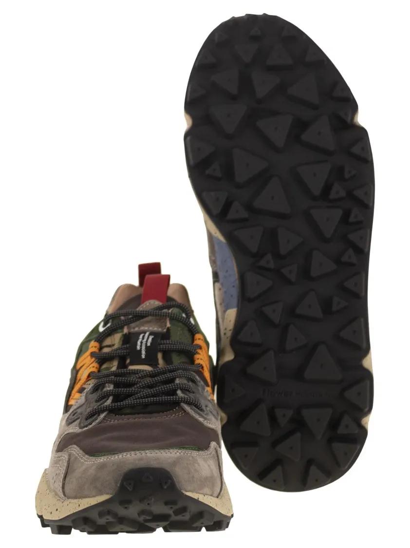 Thumbnail - Flower Mountain Low-Top Sneaker - Yamano 3 - Sneakers In Suede And Technical Fabric - Gr. 42 (EU) - in Grau - für Damen