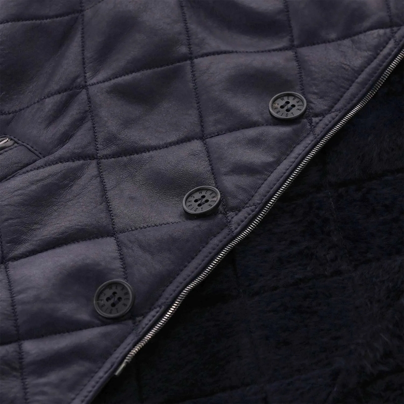 Werner Christ Übergangsjacke Lederjacke David Dunkelblau(Image 7)