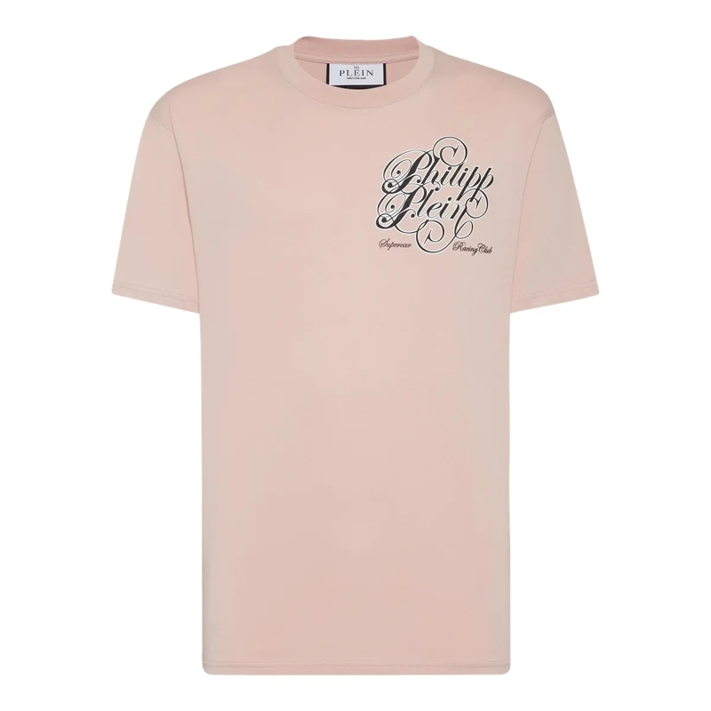 Philipp Plein T-Shirt T-Shirt The Course Mit Schmucksteinen nude