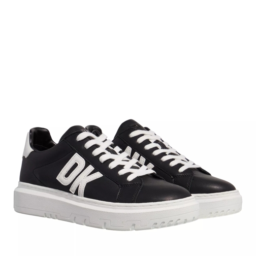 DKNY Marian Lace Up Sneaker Black Bright White lage-top sneaker