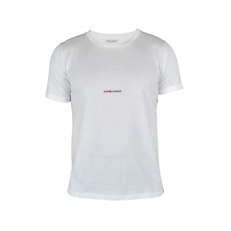 Saint Laurent T-shirt Rive Gauche T-Shirt White
