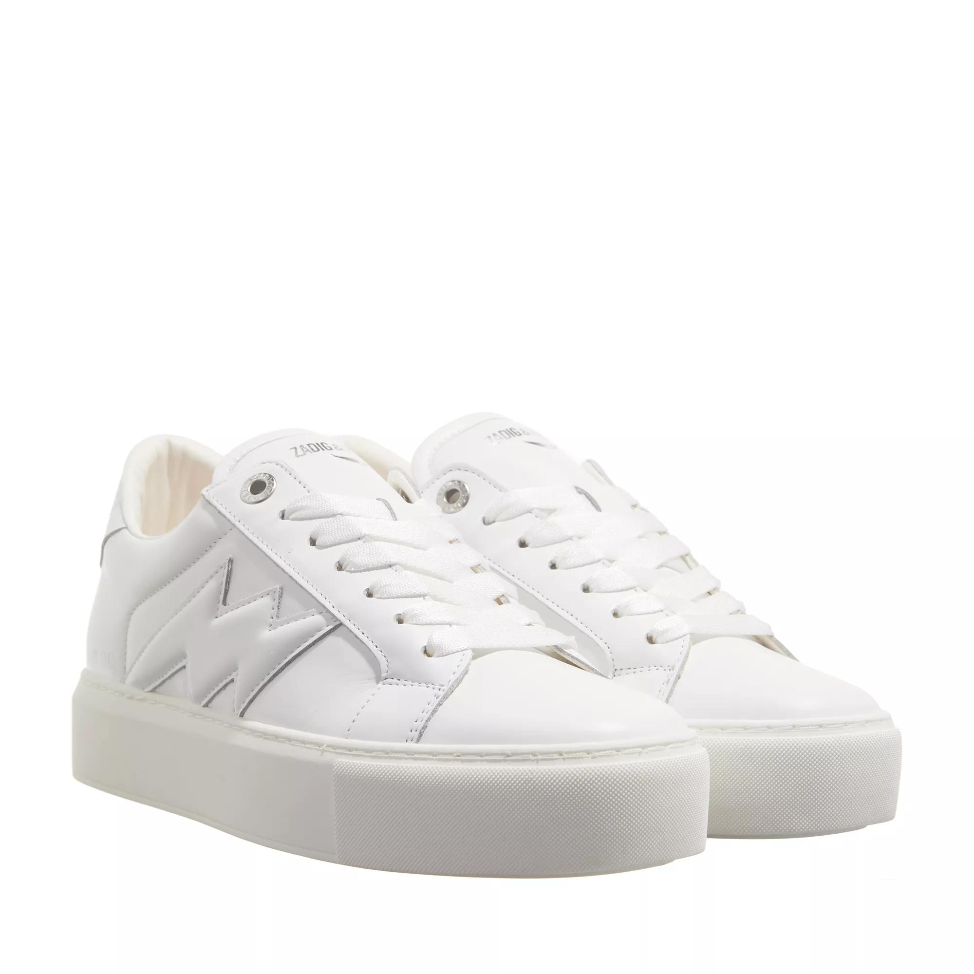 Zadig Voltaire La Flash Chunky Smooth Calfskin Blanc sneaker basse