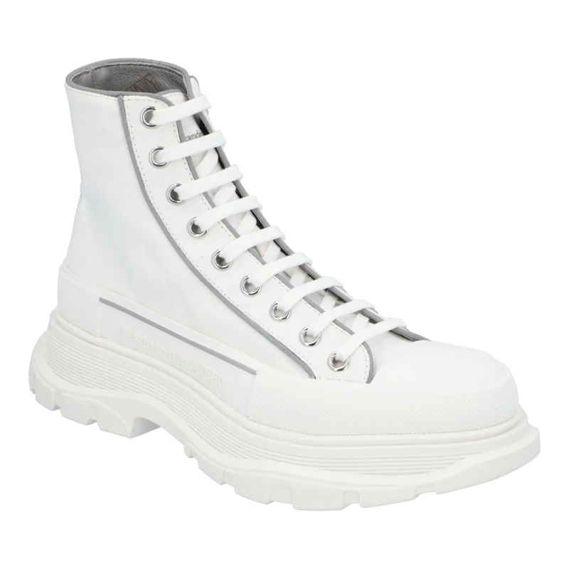 Alexander McQueen Bottes Tread Slick Boots 'White Grey' White