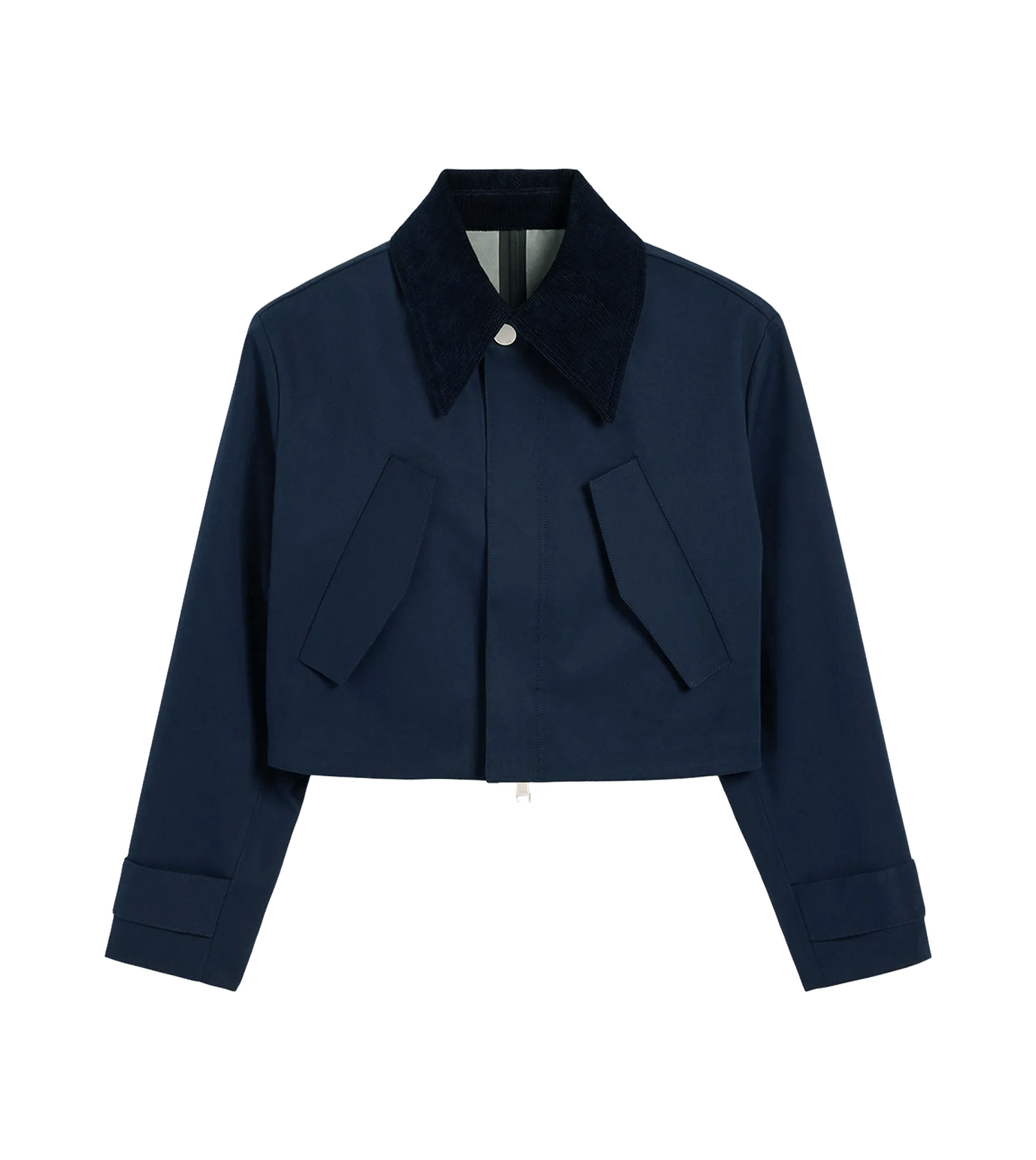 AMI Paris - Kurze Jacke mit Samtkragen - Größe XS - bunt