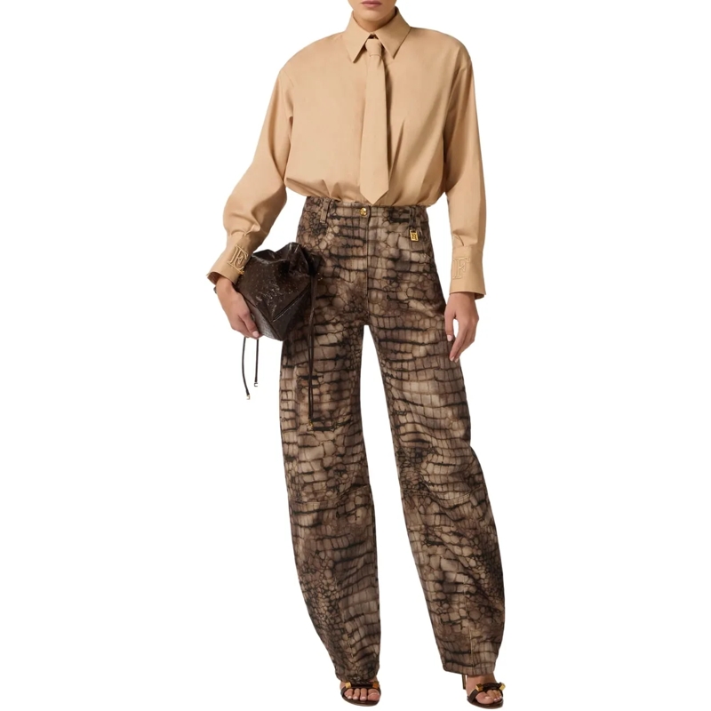 Elisabetta Franchi Chemisier Elisabetta Franchi Women's Blouse Blouses Camel Ca beige(Image 2)