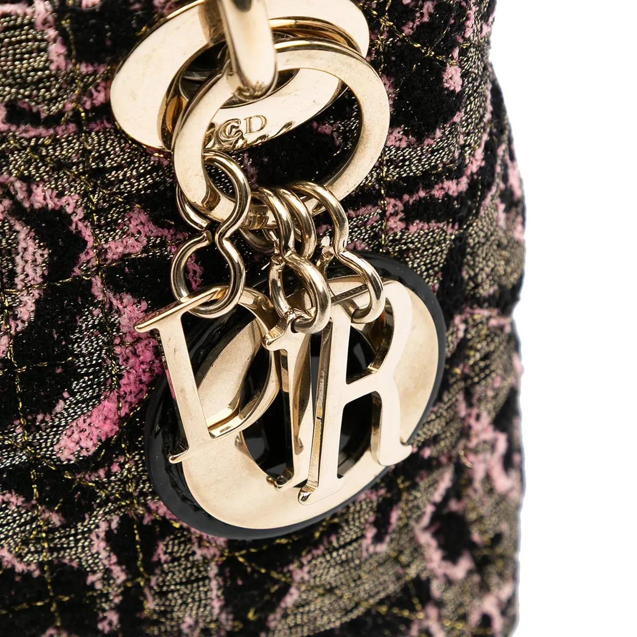 Thumbnail - Christian Dior Hobo Bags - 2011 Mini Tweed Rose Embroidered Lady Dior - Gr. unisize - in Bunt - für Damen