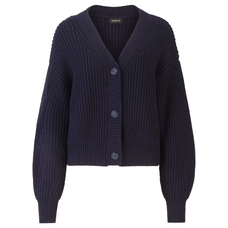 Apart Strickjacke Oversized Strickjacke dunkel-blau