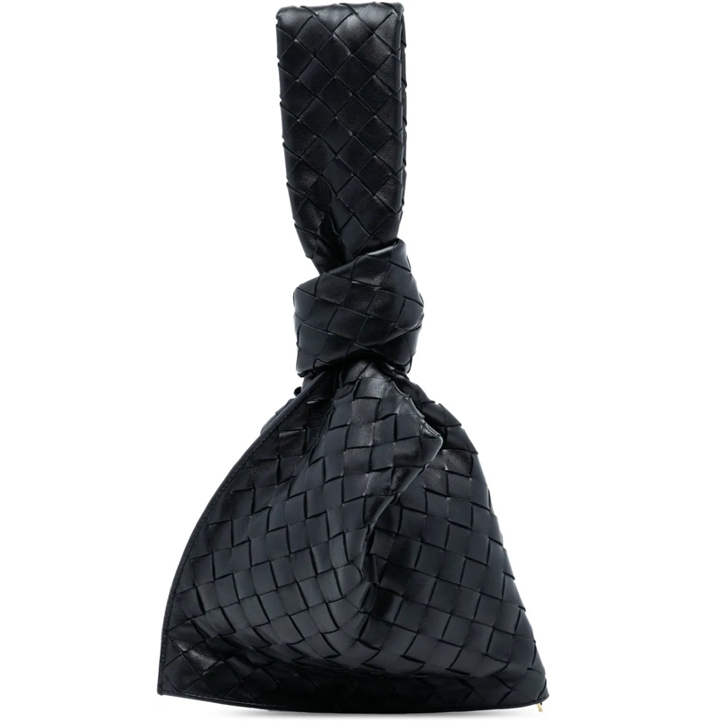 Bottega Veneta Tote Mini Nappa Intrecciato BV Twist Bag schwarz