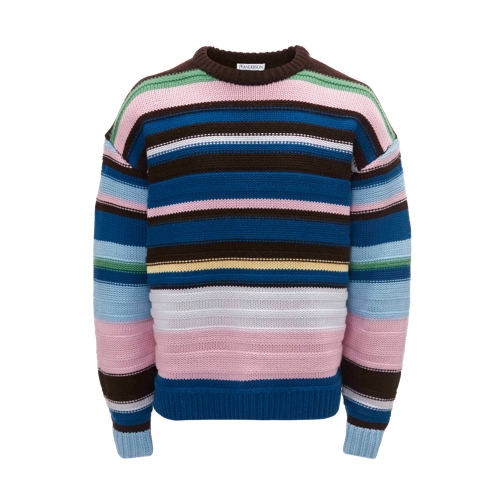 J.W.Anderson Pull Gestreifter Pullover mit tiefen Schultern blue/multi blue/multi