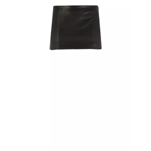 Khaite Leather Miniskirt Black 
