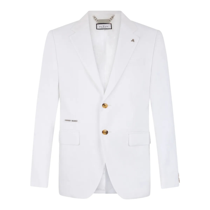 Philipp Plein Blazer Linen Miami Vice Fit Blazer weiss