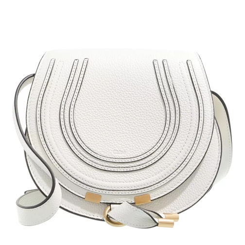 Chloé Small Marcie Shoulder Bag Grained Leather White Crossbody Bag
