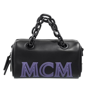 MCM Mini Boston Bag in Black