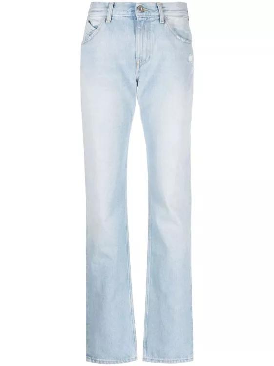 The Attico - Sky Blue High-Waisted Straight-Leg Denim Jeans - Größe 28 - blue