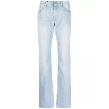 The Attico Sky Blue High Waisted Straight Leg Denim Jeans Blue