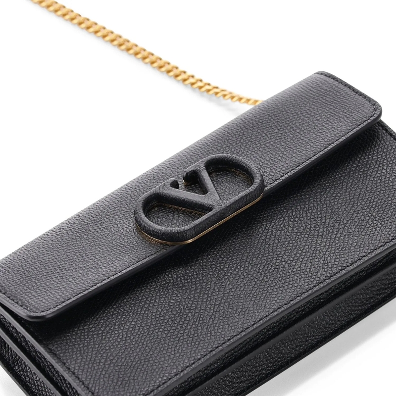 Valentino Garavani Crossbody Bag Portemonnaie aus Leder schwarz(Image 3)