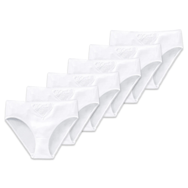 SCHIESSER  Cotton Essentials 6P 6er Pack weiss