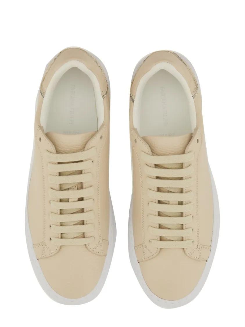 Thumbnail - Fabiana Filippi Low-Top Sneaker - Leather Sneakers With Classic Lace-Up Design - Gr. 38 (EU) - in Beige - für Damen
