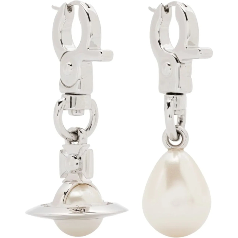Vivienne Westwood Créoles Bijoux Platinumcreamrose silber