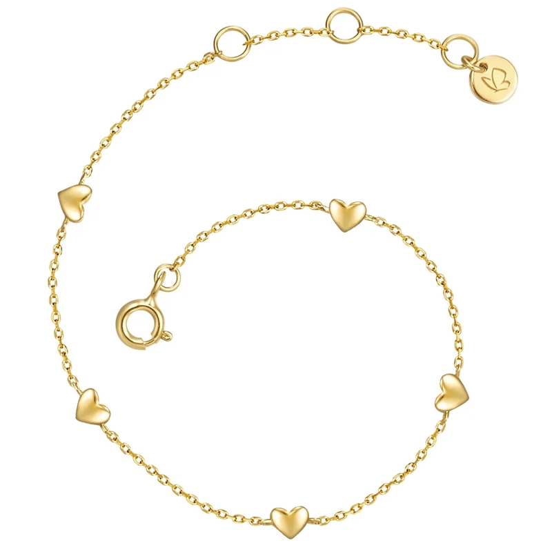 Glanzstücke München Armband Sterling Silber Armband Herz gold