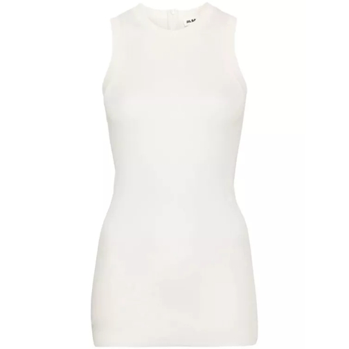 Jil Sander White Silk Sleeveless Top White 