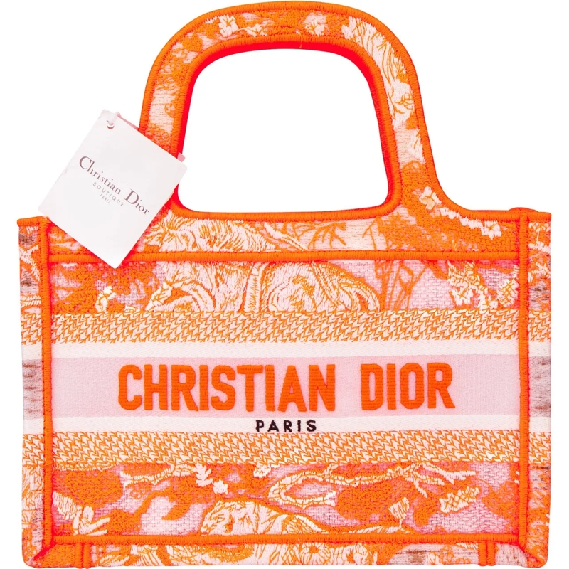 Christian Dior Schultertasche Christian Dior Orange Multicolor Oblique Micro Boo mehrfarbig