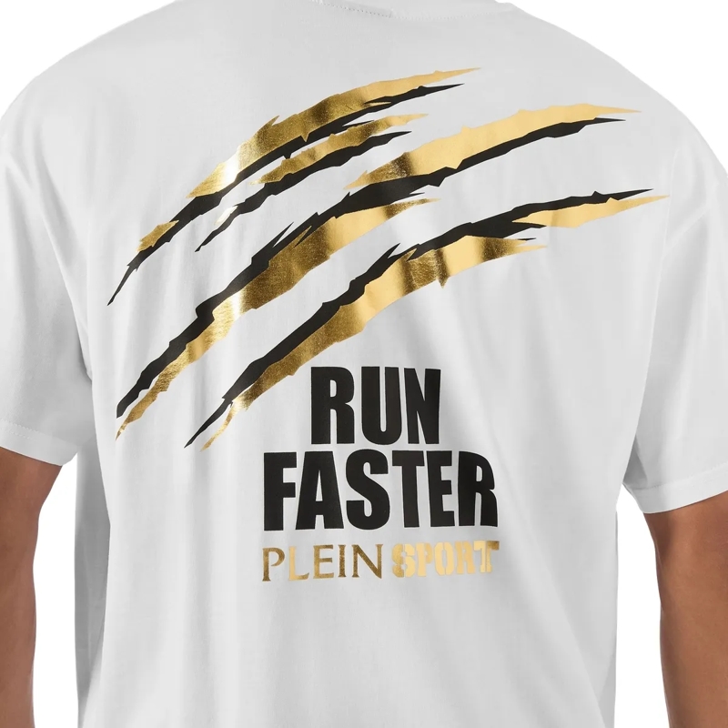 Plein Sport T-Shirt T-Shirt Rundhalsausschnitt Ss Scratch weiss(Image 5)