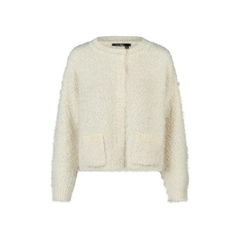 Marc Aurel Blazer Strickjacke- aufgesetzte Taschen- Rippenbündche beige