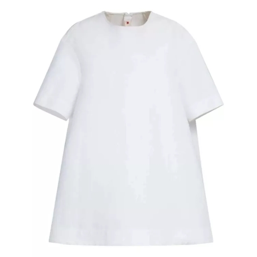 Marni Short-Sleeve Cotton Minidress White 