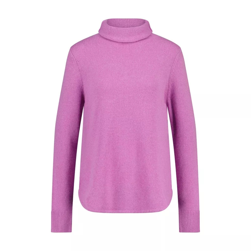 Hemisphere Strickjacke Rollkragenpullover aus Kaschmir Lila