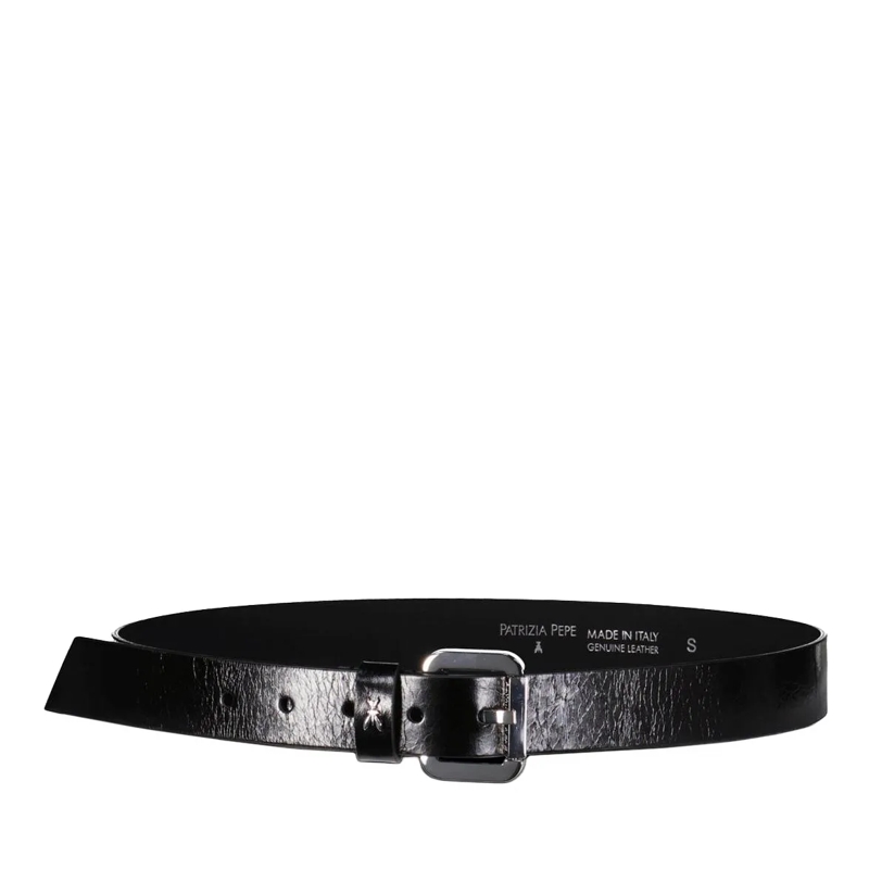 Patrizia Pepe Ceinture Glänzender Ledergürtel schwarz