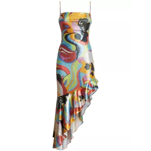 Etro  Multicolor Pattern Midi Dress Grey