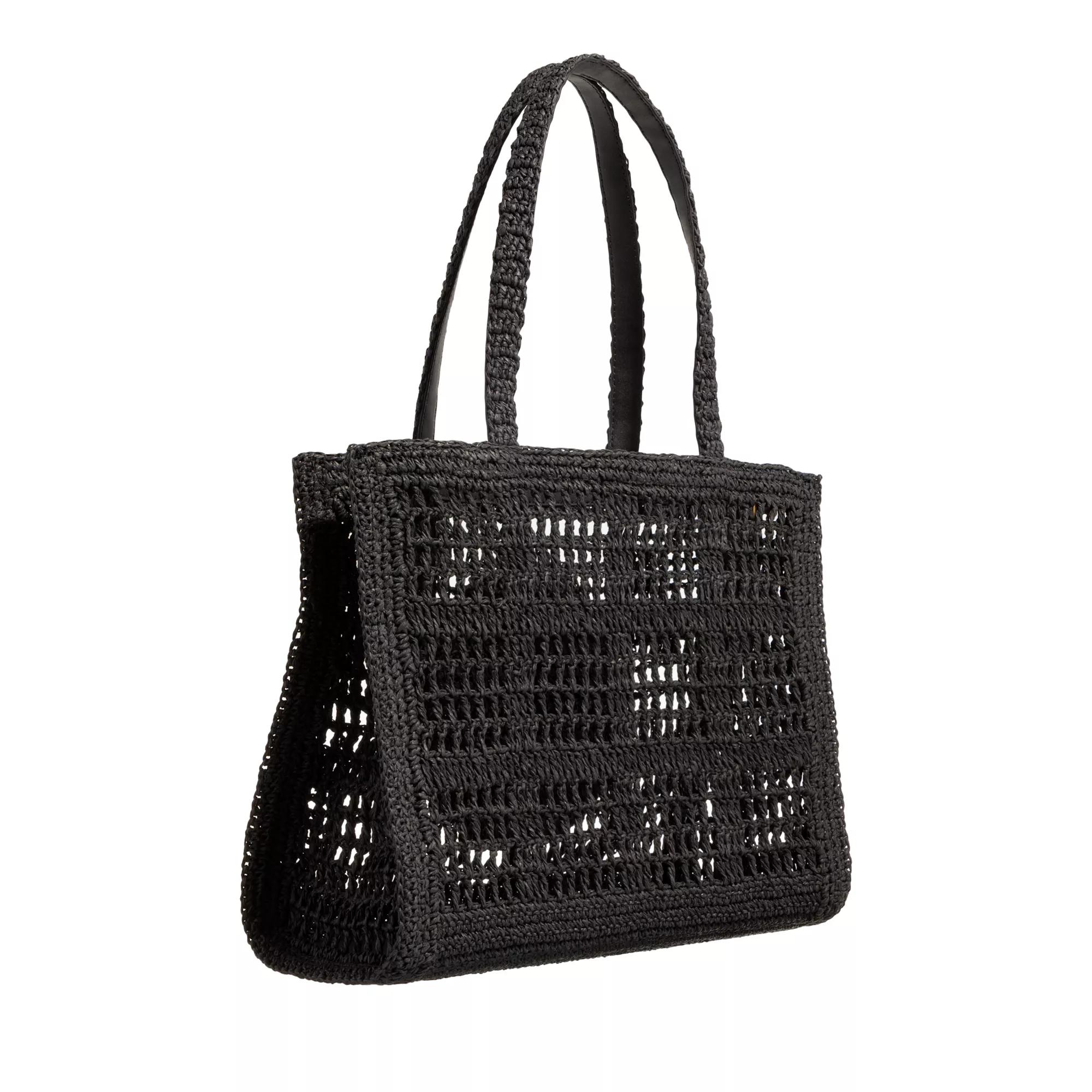 TORY BURCH Totes Ella Hand-Crocheted Small Tote in zwart