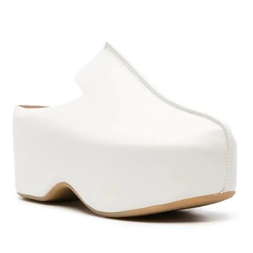 J.W.Anderson White Platform Clogs White Slide