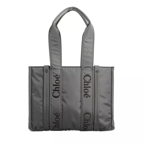 Chloé Medium Woody Tote Bag Elephant Grey Shopper