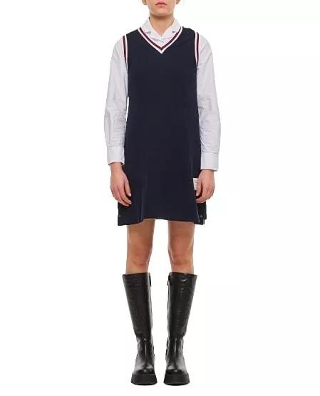 Thom Browne - V Neck Tennis Dress - Größe 42 - blue