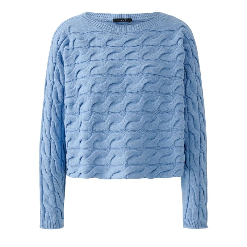 Oui Pullover Pullover SIRAH hell-blau