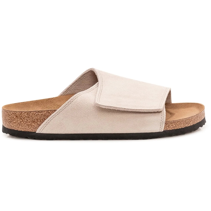 Birkenstock Hausschuhe Sandali Flat con Fascia Ampia beige