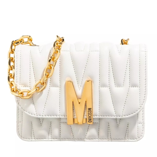 Moschino "M" Group Quilted Bianco Cross body-väskor