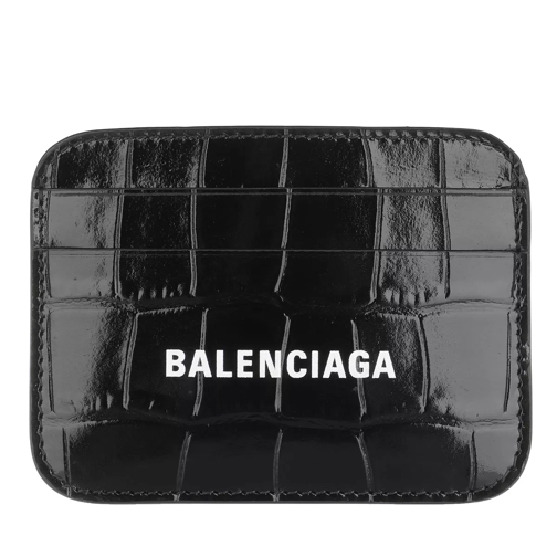 Balenciaga Logo Card Holder Black White Kartenhalter