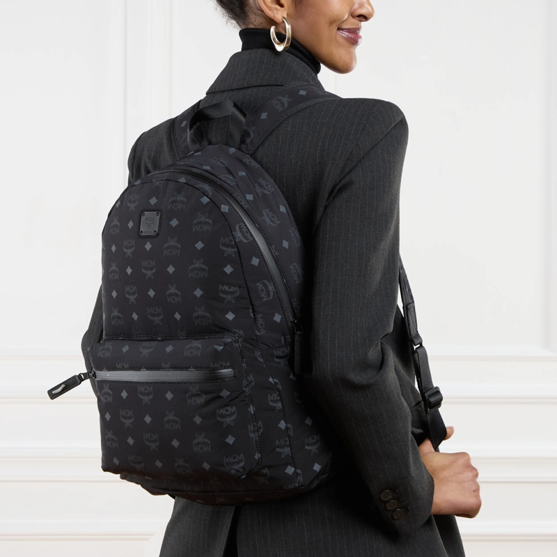 MCM Rucksack Stark Fabric Backpack Med Bk Black(Image 2)
