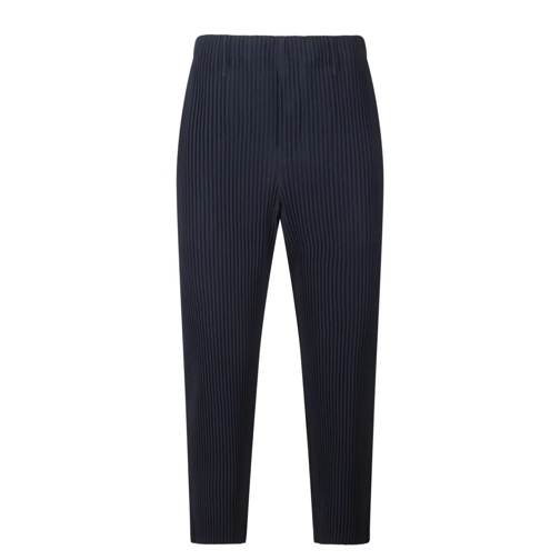 ISSEY MIYAKE PLEATS PLEASE  Basic Slim Trousers Blue