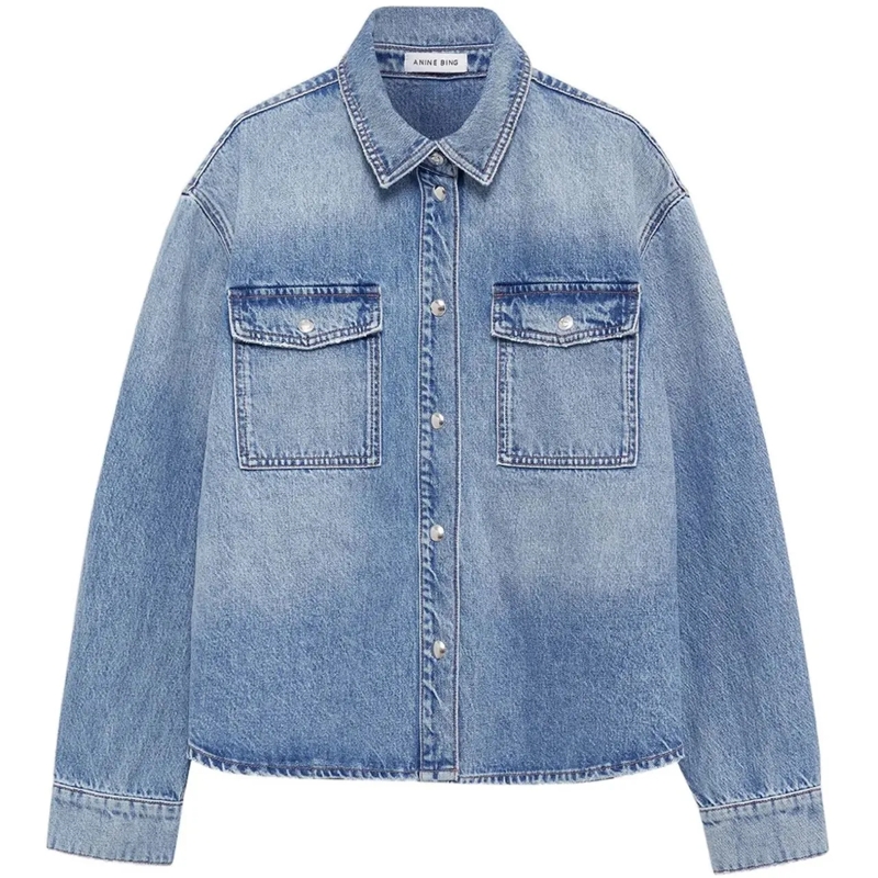 Anine Bing Übergangsjacke jeans shirt blau