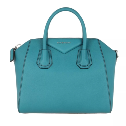 Givenchy Antigona Small Tote Bag Teal Blue Rymlig shoppingväska