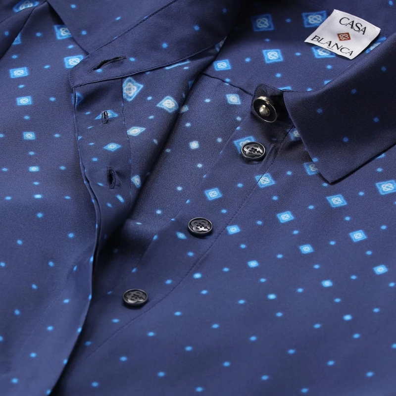 Casablanca Midikleid Midikleid aus Seide blau(Image 4)