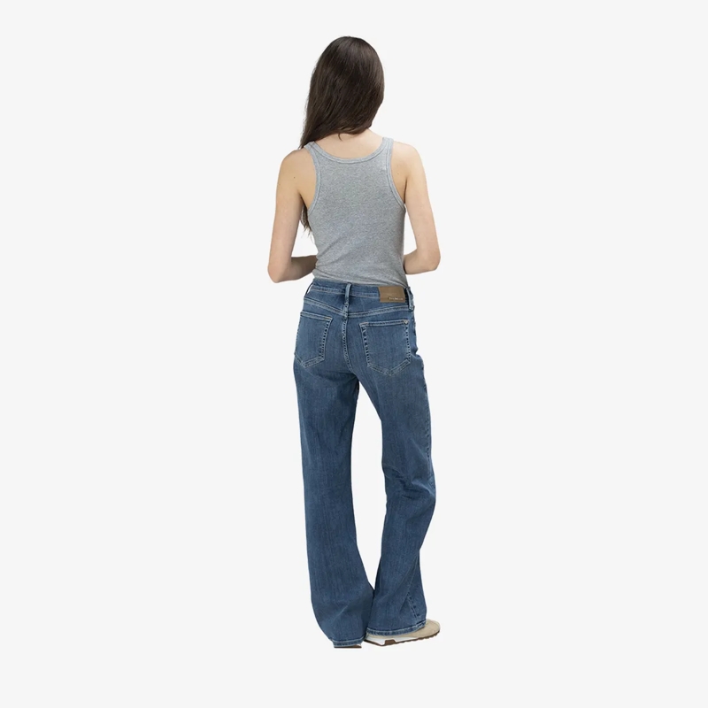 True Religion Jeans - Hohe Leibhöhe- Weites Bein- 5-Pocket-Style- Z blau(Image 4)