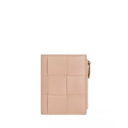 Bottega Veneta Small Bi-fold Leather wallet Pink Tvåveckad plånbok