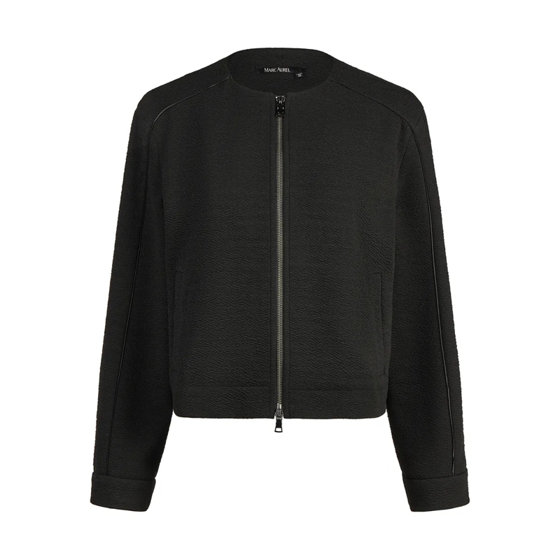 Marc Aurel Blouson Diese Blousonjacke mit Satin-Paspel aus Super-Stre schwarz